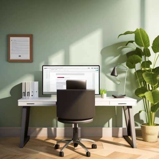 Image of a home office with a computer desk for blog post on top five Digital Marketing Strategies For Small Businesses